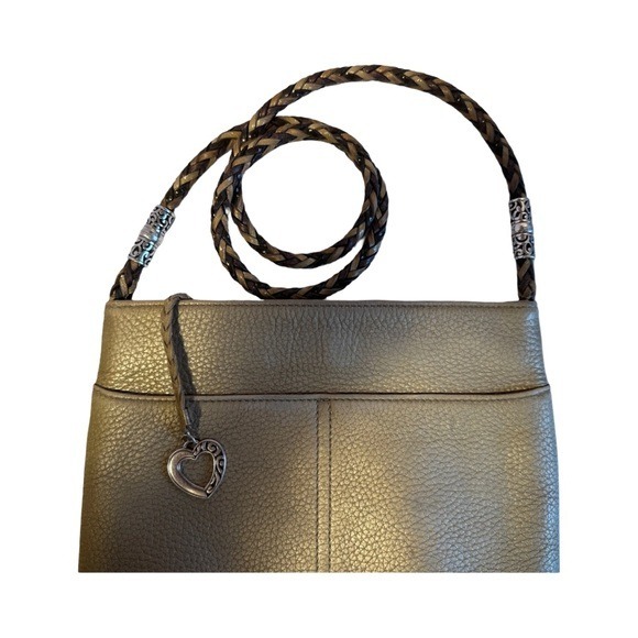 Brighton Elegant Gold Handbag with Heart Charm-super cute! - Picture 3 of 7